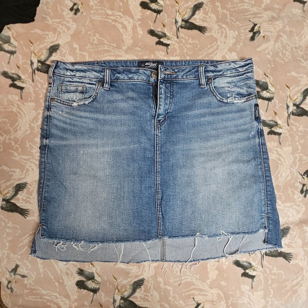 Silver Jean skirt